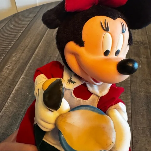 Vintage 90s Disney Santa’s Best EZ Light Minnie Mouse Chef 11" Animated Ornament - Picture 8 of 9